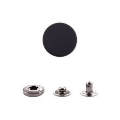 Кнопка гладка таблетка (нержавіюча сталь) 17 мм Чорний 50 шт kn-gl-nerg фото