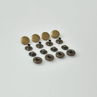 Кнопка Alfa 12,5 мм нержавеющая Антик  50 шт kn-alfa-12-nerg-ant фото