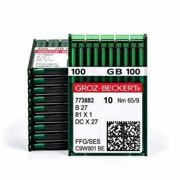 Иглы GROZ-BECKERT для промышленных оверлоков B27/DCx27 81x1 65/9 FFG/SES