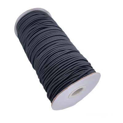 Шнур резинка (шляпная) 3 мм Черная 100 м 134-1-2 фото