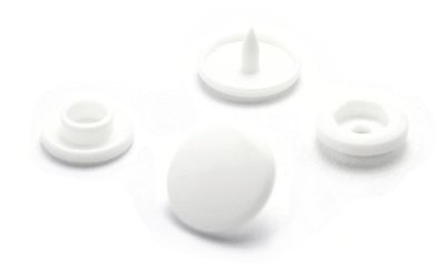 Кнопки пластикові Т8 12мм Білі, 100 шт kn-6 фото