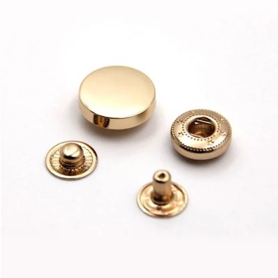 Кнопка гладка таблетка (нержавіюча сталь) 10 мм Золото 50 шт kn-gl-nerg фото