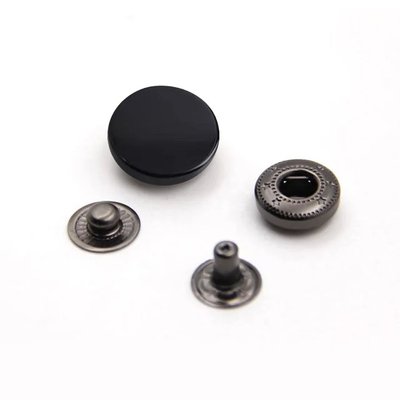 Кнопка гладка таблетка (нержавіюча сталь) 10 мм Чорний 50 шт kn-gl-nerg фото
