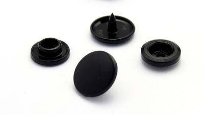 Кнопки пластикові Т8 12мм Чорні, 100 шт kn-6 фото