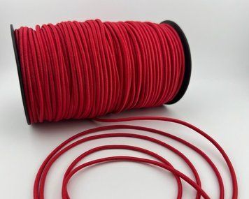 Шнур резинка (шляпная) 3 мм Краснаая 100 м